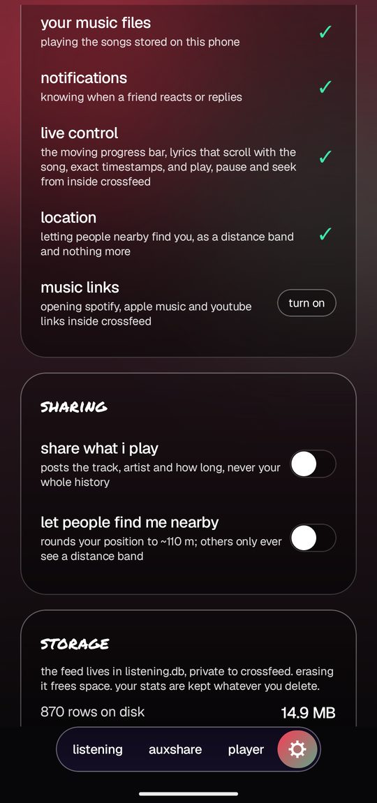 permissions and sharing settings